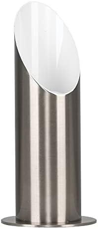MiniSun | Modern Brushed Chrome Uplighter Wall Wash Lamp | Table Lamps, Home Décor & Improvement Essential | Includes 5W LED Warm White High Power Frosted Lens Bulb