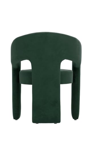 Chaise de salle à manger moderne Alba velours vert forêt d'appoint - 7