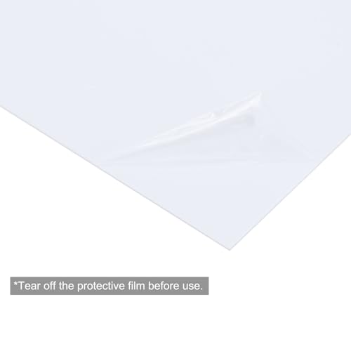 Image of MECCANIXITY White ABS Plastic Sheet 10 x 8 x 0.03 Inch for Building Model, DIY Crafts, Panel, Pack of 2 Pcs