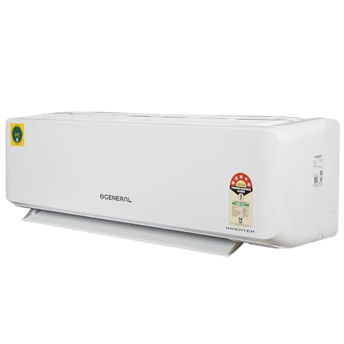 Image of O General 1.5 Ton 5 Star Inverter Split AC | Copper Condenser | PM 2.5 Filter | Ambient Cooling | R32 Refrigerant (ASGG18CGAA-B, White) 2025 Model