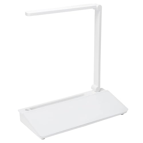 Image of LifeKrafts Glass Dry Erase Desktop Board with Swing Arm LED Lamp| 40x17 cm Non-Magnetic Whiteboard with Storage Tray| Includes 1 Pen & 1 Eraser| Ideal for Home Office, Study, and Work Desk- Pack of 1
