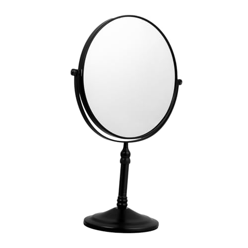 Miroir de maquillage grossissant 3x double face 8 pouces argenté avec pied de table - 2