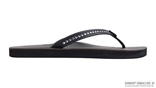 Rainbow Sandals Women's Single Layer Premier Leather w/Swarovski Crystal Narrow Strap4