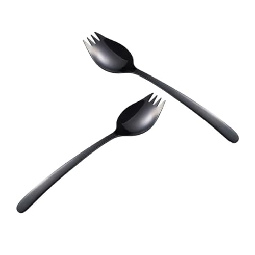 NAMOARLY 6pc Stainless Steel Fork and Spoon Set Noodle Salad Server Stylish Kitchenware for Family Gatherings