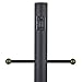 Design House Outdoor Lamp Post, Plastic Cross Arm, Built-in-Outlet, Dusk-to-Dawn Photo Eye Sensor, Easy Installation, Black, 3 in Diameter x 80 in H, 589812