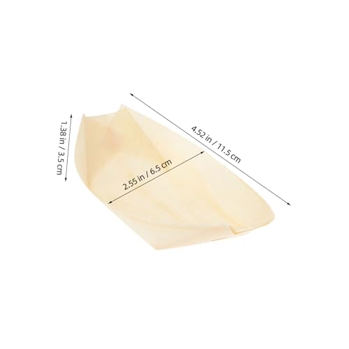 Platos desechables de madera para sushi 11.5 cm x 6.5 cm miniatura 2