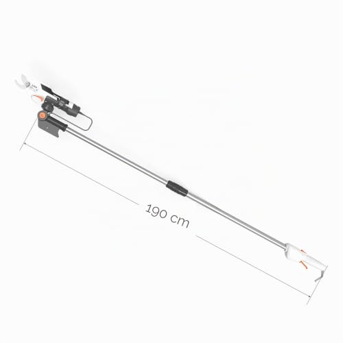 Miniatura 2 de Ligo - Tijeras De Podar Eléctricas Sin Cable, Con Batería Recargable, Vara Telescópica Y Mango Extensible Para Ramas De Hasta 25 Mm De Diámetro