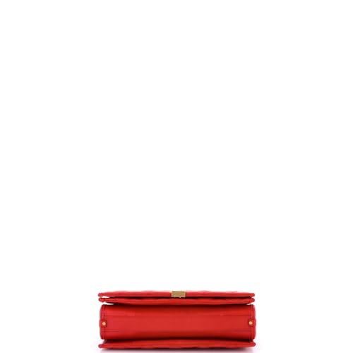Saint Laurent, Pre-Loved Becky Shoulder Bag Quilted Leather Small, Red4