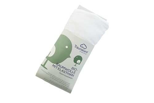 Träumeland Spannbettlaken Bio-Baumwolle mit Elasthan weiß 90 x 200 cm