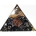 Black Tourmaline Crystal Orgone Pyramid Kit / Includes 4 Crystal Quartz Energy Points / EMF Protection Meditation Yoga Energy Generator