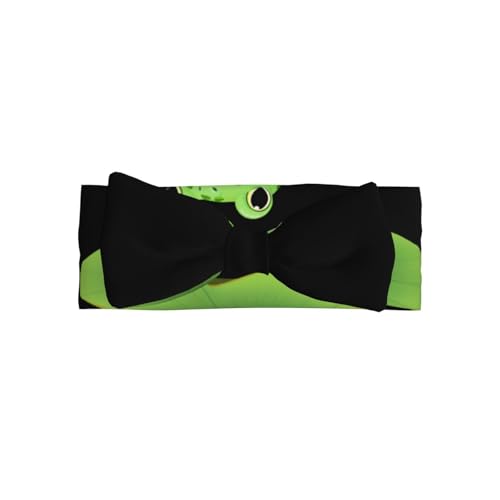 Baby Bow Headband Frog On Lotus Leaf Printing Soft, Skin-Friendly For Newborns 0-6 Months, For Baby Girls