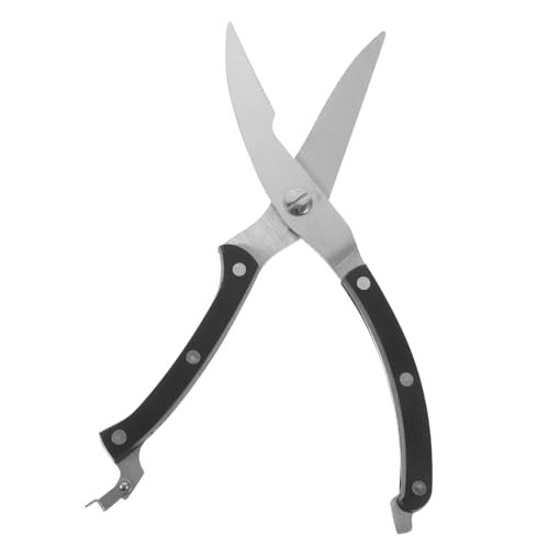 COLLBATH Stainless Steel Kitchen Food Shear Multifunctional Chicken Bone Scissors with Ergonomic Skid Handles for Effortless Cutting of Meat and Bones for Home and Restaurant Use