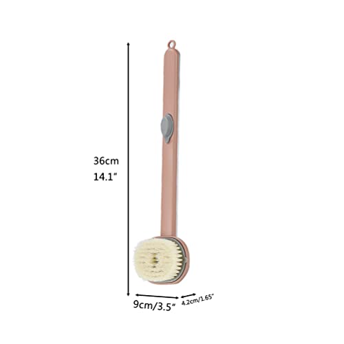 Sahgsa Long Handle Bath Brush with Soap Dispenser, Removable Shower Brush, Back Brush, Body Washer, Exfoliating - Image 4