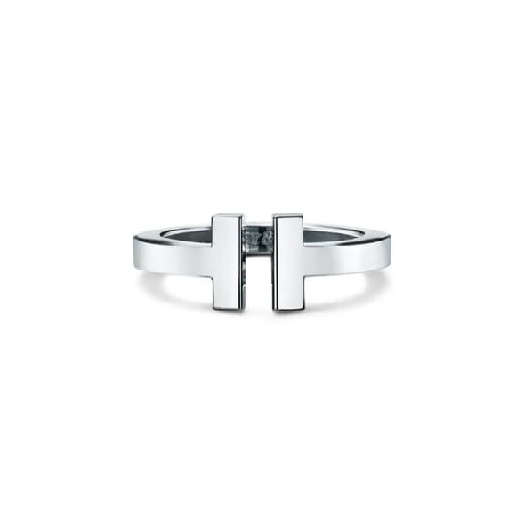 Pure 925 Sterling Silver Tiffany Inspired T square ring for Women Men Girlsbin 18k Yellow Gold Plated | Unisex Style | Best Gift for Her & Him, Anti-tarnish-picture-46