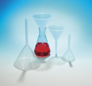 CHEMGLA - Funnel- Standard Stem- 59.1mL- 65mm Top ID- Polyp ropylene funnels feature the exclusive filter-step, EA1