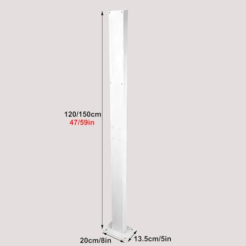 Borne de recharge extérieure robuste et son socle blanc 120 cm haute résistance
