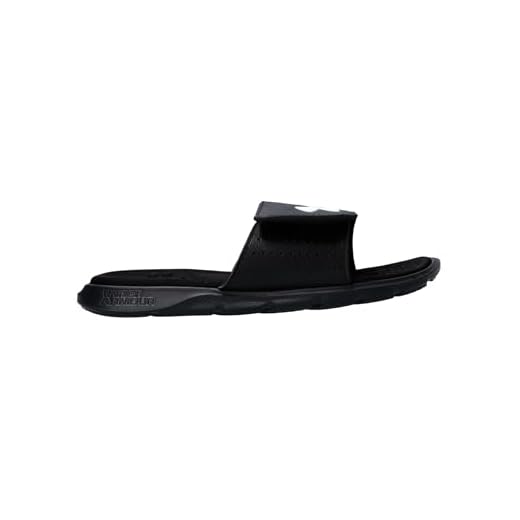 Under Armour Men's Ignite Pro Slide, (001) Black / Black / White, 9, US