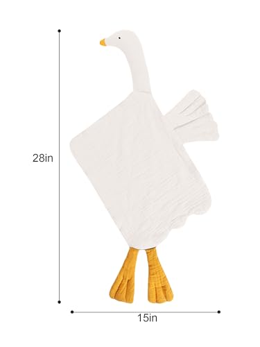 Image of Baby Toys Lovey Blanket Soft Goose Toys for Newborn Essentials 0-6 Months, Sensory Stuffed Animal Security Blanket for Boys and Girls (Vintage Taupe)