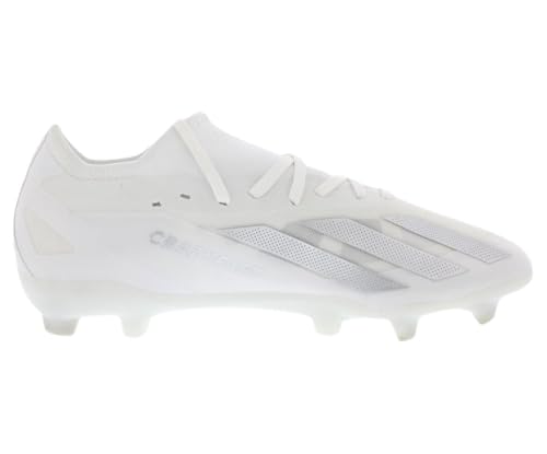 Image of adidas X Crazyfast Pro Firm Ground Unisex Shoes Size 6, Color: Footwear White /Silver Metallic /Footwear White-White