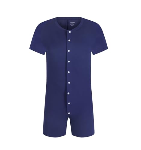 Enterizo Henley para adultos que evita camisetas enrolladas al dormir