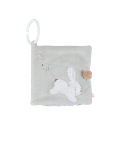 NOUKIE'S - Livre d'activités en peluche - Jouet d'éveil pour bébé - Lapin Verdi - Idéal cadeau