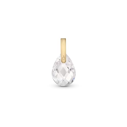 Amberta Pendentif Seul pour Femme en Or 9 Carats avec Cristal | Pendentif Jaune en Or pour Femme