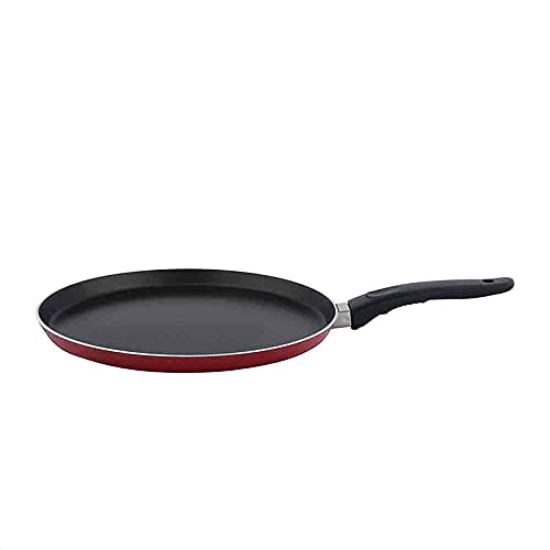 Image of Nirlep by Bajaj Electricals Sakhi Non Stick Flat Tawa, 2.6 mm (Red)