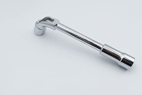 Tangmengxi 18Mm Metric L Shaped Hex Socket Wrench Cr-V Chrome Plated Finish Handle Elbow Double-Head Casing Bit Electrician Mechanic Repair Shop，Car Spare Tire Lug Wrench,（1Pcs） #TOP1