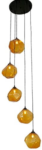 Suspension villa minimaliste MOCHAMIK, luminaire d'art pour grand escalier