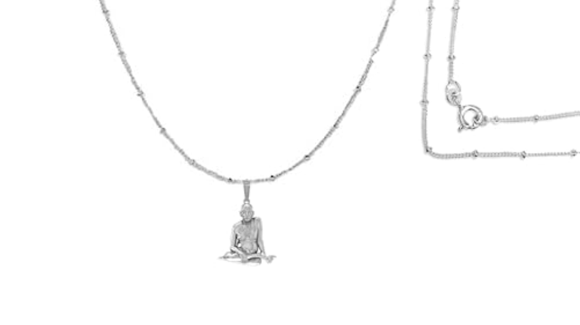 Sterling Silver Spiritual Swami Samarth Chain Pendant
