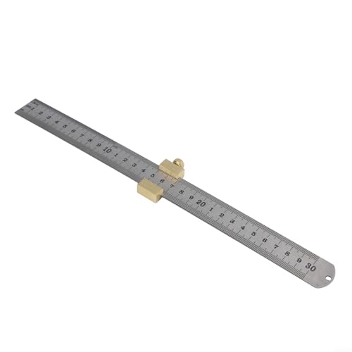 Herramienta de medición de marcas de parada de metal con regla de latón y acero inoxidable escalas