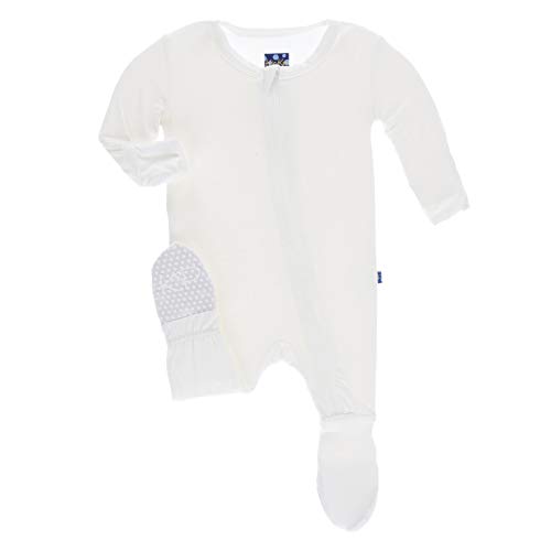 KicKee Pants Solid Footie with Zipper (Natural - 3-6 Months)