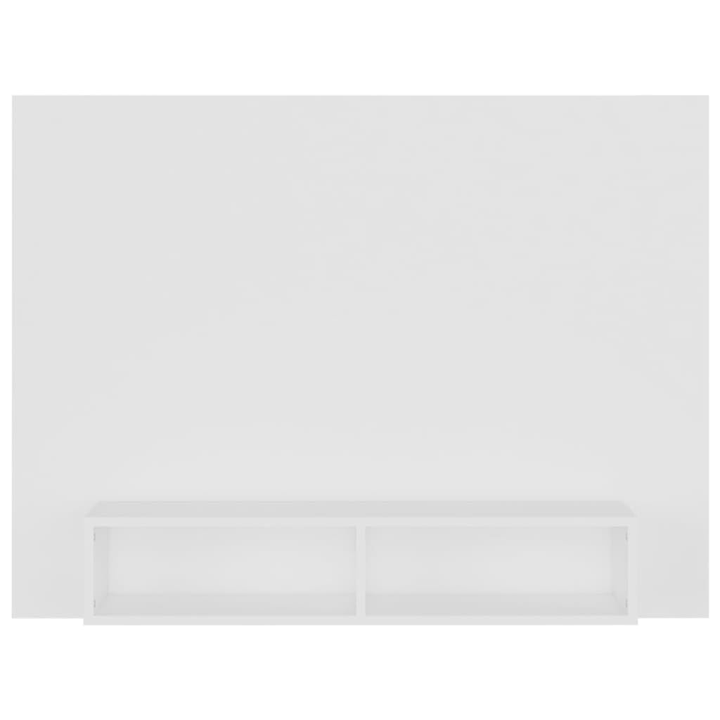 Mueble de pared para TV, color blanco, 120 x 23,5 x 90 cm, material de madera – Moderno mueble de TV colgante con compartimentos abiertos – Mueble bajo flotante para TV Salón – Mueble