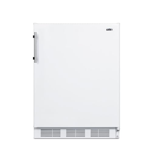 Summit 24' Refrigerator-Freezer, Peak24 Undercounter Fridge, 5.1 cu.ft. Capacity, White- CT661W