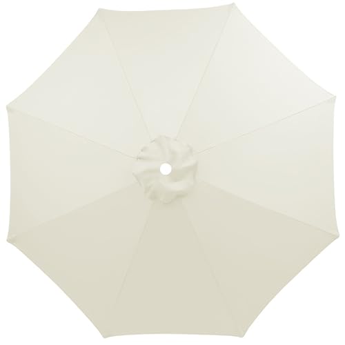Toile de parasol 300cm 8 baleines beige rechange en polyester