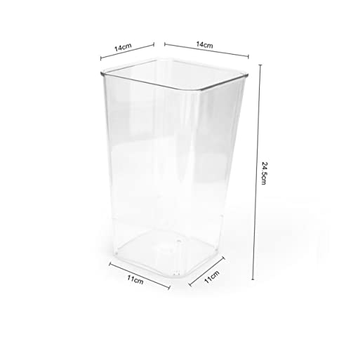 Vase à fleurs acrylique transparent carré Magiclulu pour centres de table - 5