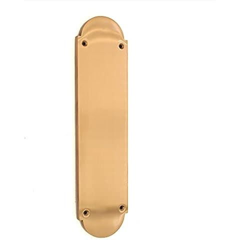 Victorian Style Satin Brass Door Finger Push Plate Cover