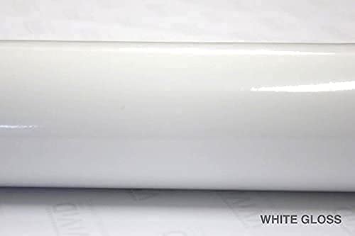 Image of White High Gloss Realistic Paint-Like Microfinish Vinyl Wrap Roll with VViViD XPO Air Release Technology (2.5ft x 5ft)