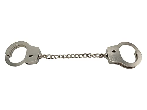 Saigo Defense Llavero de fantasía - Par de Esposas en Miniatura/Material: Acero Inoxidable/Color: Plata Cover