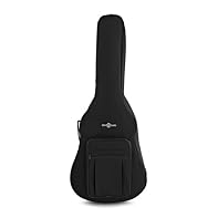 10mm padding keeps your instrument secure Rainproof material shields your guitar Front pocket for accessories and sheet music Side handle and backpack straps for easy carrying