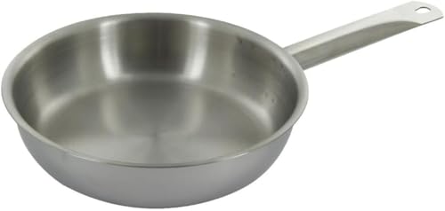 BAUMALU - Poêle à Frire Ligne Professionnelle en Acier Haute Qualité - Chauffe Rapide - Diffusion Uniforme - Manche Ergonomique - Tous Feux Dont Induction - Ø20 cm