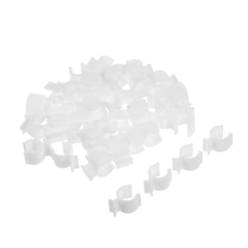 FOMIYES 100pezzi Clip Per Pompa Struccante Accessori Per Bottiglie Di Plastica Di Perdite Parti Per Erogatori Di Shampoo e Detergente Clip in Pp Bianco Robuste e Facili Da Installare e