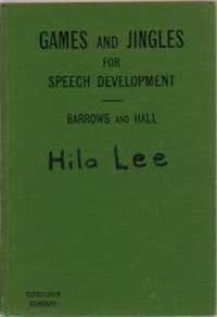 Hardcover Games and Jingles for Speech Development, With Suggestions for Teachers Book