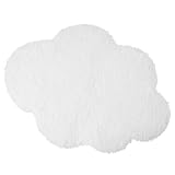 アンドエヌイー(&NE) Cloud バスマット ホワイト 横60cm×縦43cm×厚さ2.5cm 吸水マット 日本製 布製 マイクロファイバー 洗える 速乾 吸水 大判 マット やわらか おしゃれ NHZ-119-WH