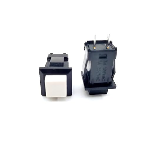 Interruptor DS-429B para evitar apagados accidentales, pulsador con bloqueo blanco de 5 piezas