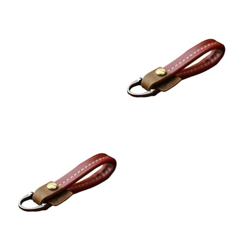Porte-clés cuir chic pour homme : lot de 2 design créatif rouge Gatuida