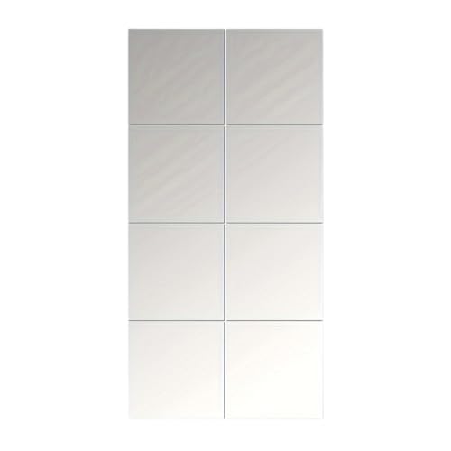 Ronyme 8 Pegatinas de Espejo para Pared, decoración del hogar, láminas de Espejos sin Marco, Azulejos de Espejo acrílicos para Armario y Dormitorio.
