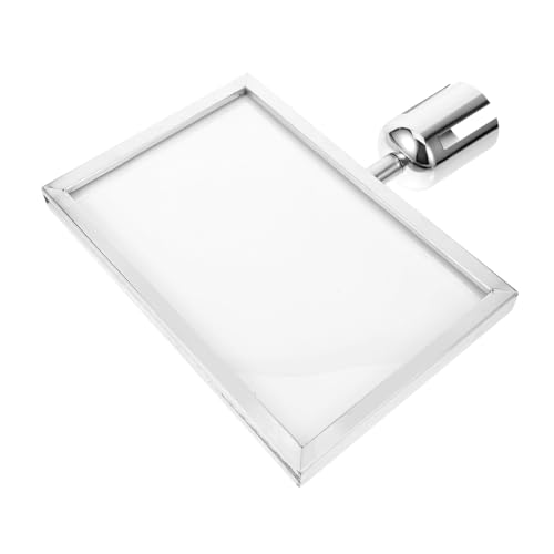Cadre Porte-affiche Étanche A4 Double Face en Inox pour Poteau de Signalisation Extérieure