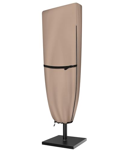ULTCOVER Patio Umbrella 600D Waterproof Outdoor Market Extra Large Umbrella Cover - Fits Double Sided Umbrella 30-30m