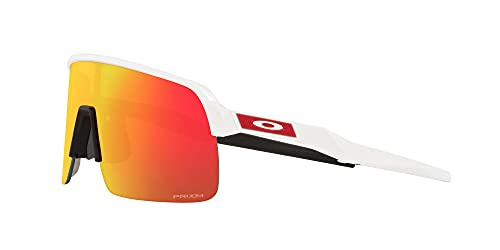Oakley Mens OO9463 Sutro Lite Rectangular Sunglasses, Matte White/Prizm Ruby, 39 mm - Thumbnail 3